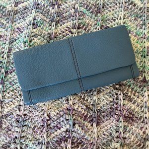 Hobo Blue Wallet w/Strap - Excellent Condition